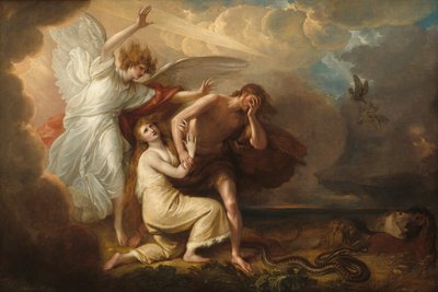 La cacciata di Adamo ed Eva dal Paradiso da Benjamin West